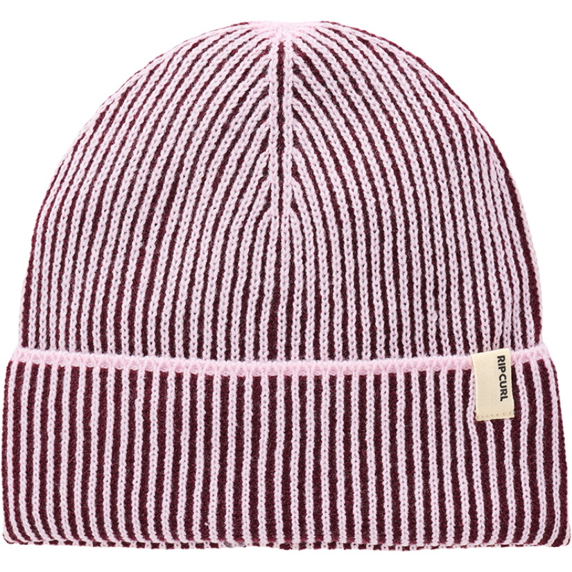 2026 Rip Curl Mujer 2 Tonos Ribbed Reg Beanie 06RWHE - Lilac / Plum